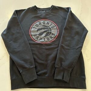 NBA Raptors Black Crewneck Basketball Sweatshirt Men's Large